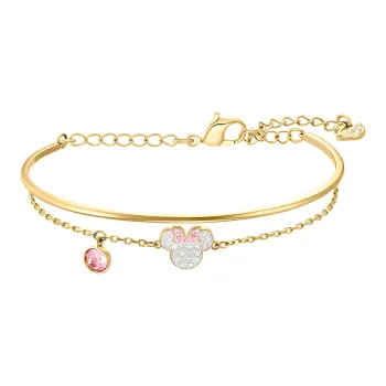 Swarovski Mickey & Minnie Bracelets Women's Gold Plated