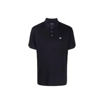 EMPORIO ARMANI Micro Eagle Mercerised Pique Polo Shirt