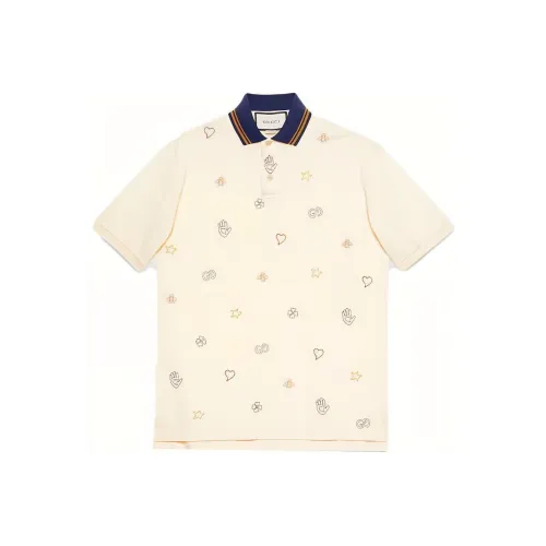 GUCCI Polo Shirts Men Ivory White