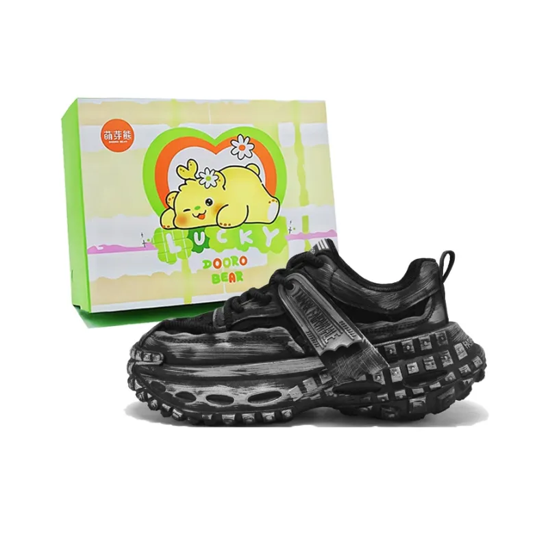 Budding Bear Anti Slip And Wear Resistant Height Increasing Low Top Chunky Sneakers Men's-9
