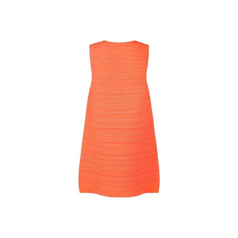 PLEATS PLEASE ISSEY MIYAKE SS24 Sleeveless Dress Women's Orange-1