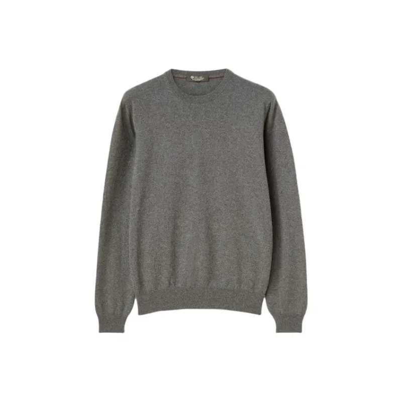 Loro Piana Classic Crew Neck Sweatshirt Men's Gray-0