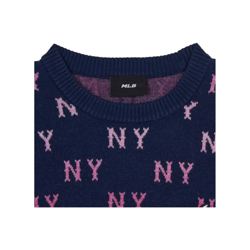 MLB New York Yankees Knitwear Unisex Light Marine Blue-3