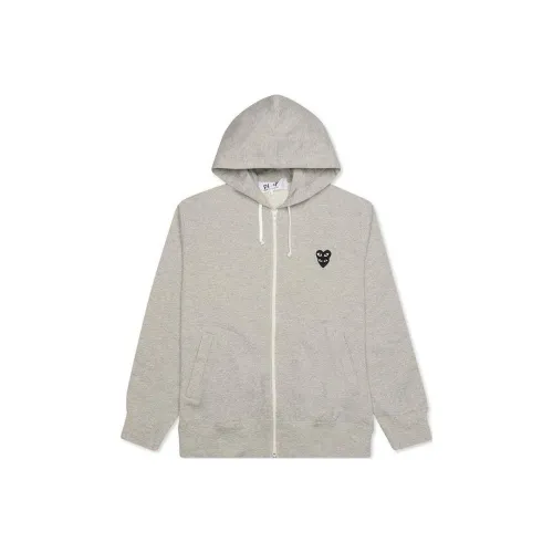 CDG Play Sweatshirt Jacket Men's Gray
