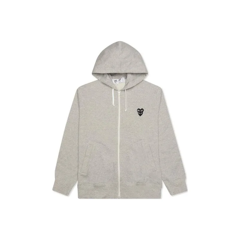 CDG Play Sweatshirt Jacket Men's Gray-0