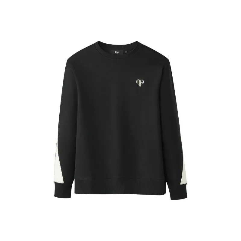 HLA Crew Neck Loose Fit Color Blocking Patchwork Sweatshirt Men's-21
