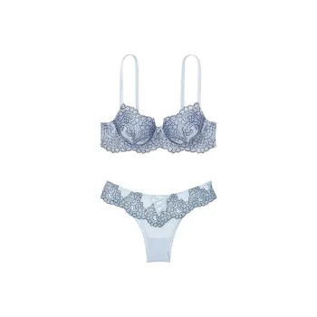 Victoria's Secret Underwear Set Women's Gray Blue