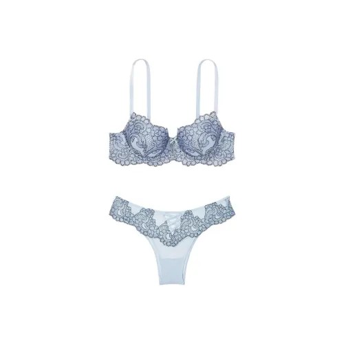 Victoria's Secret Underwear Set Women's Gray Blue