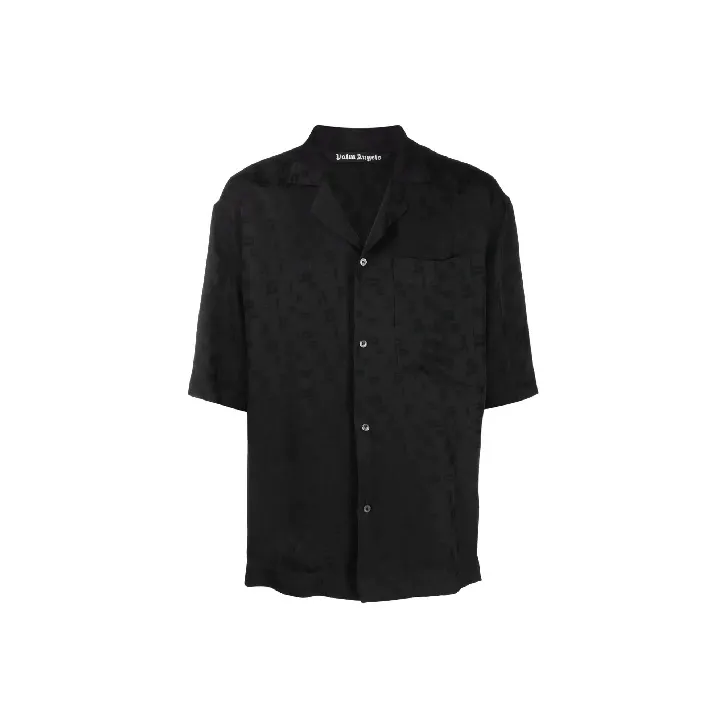 PALM ANGELS Monogram Bowling Shirt-0
