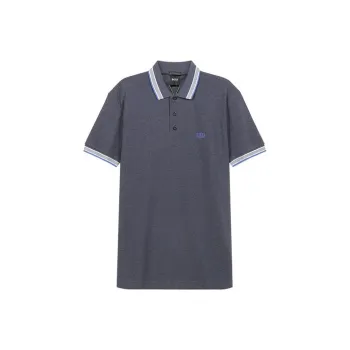 HUGO BOSS Polo Shirts Men Blue Gray