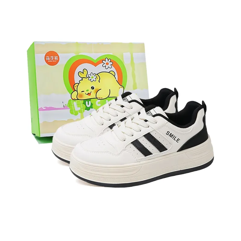 Budding Bear Slip Resistant, Abrasion Resistant, Breathable, Height Increasing Low Top Skateboard Shoes Women's-10