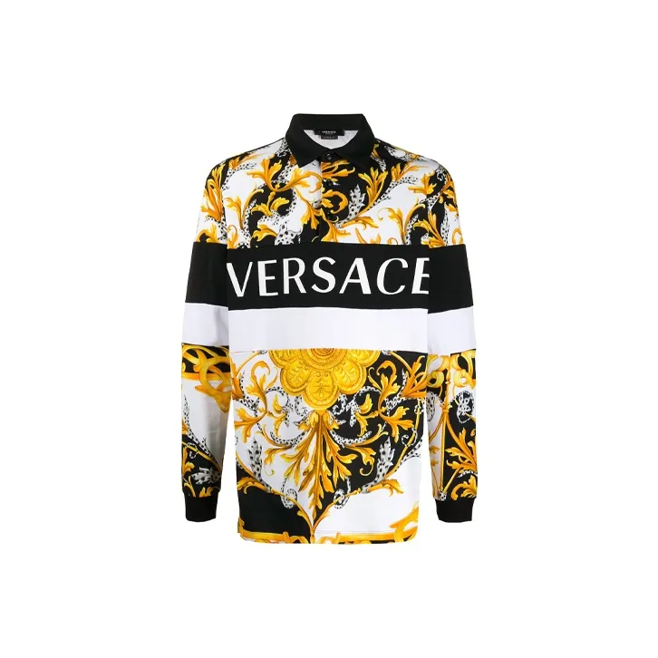 VERSACE Polo Shirts Unisex Yellow-0