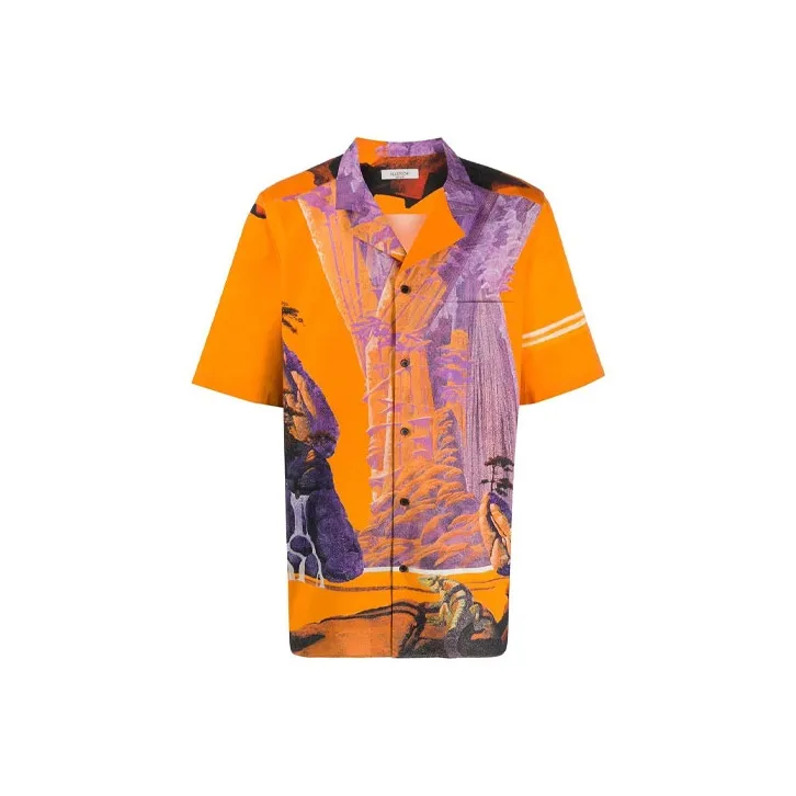 Valentino Shirts Men Orange-0
