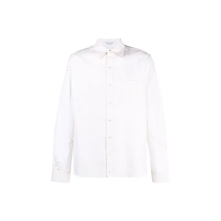 Marine Serre Floral Embroidered Cut out Shirt-0