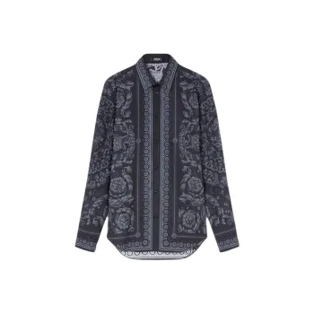 VERSACE Barocco Printed Button-Up Shirt