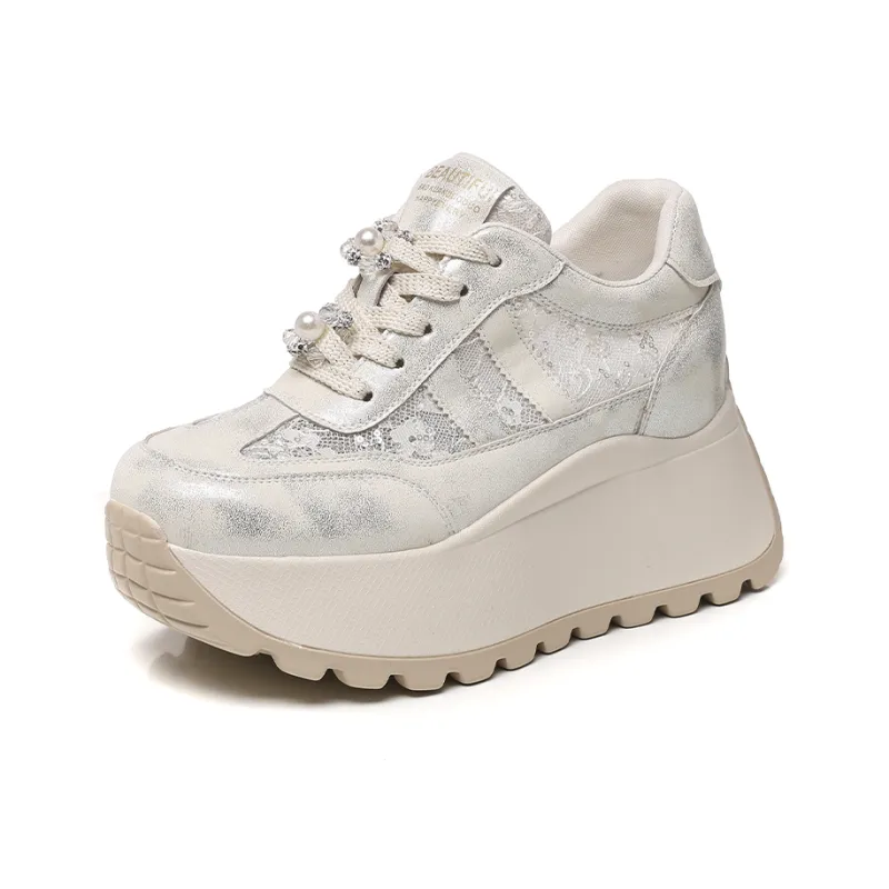 NRDROFFICIAL Cushioning Abrasion Resistant Breathable Low Top Chunky Sneakers Women's-6