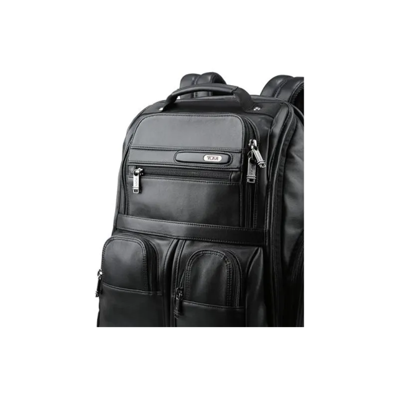 TUMI Cow Leather Travel Bag Backpack Regular Men's Black-4