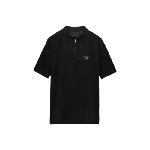 PRADA Re Nylon FW24 Polo Shirt Men's Black