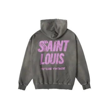 SSSAINT LOUIS Long Sleeved Sweatshirt Unisex Washed Gray