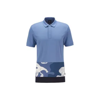 HUGO BOSS Polo Shirts Men Blue