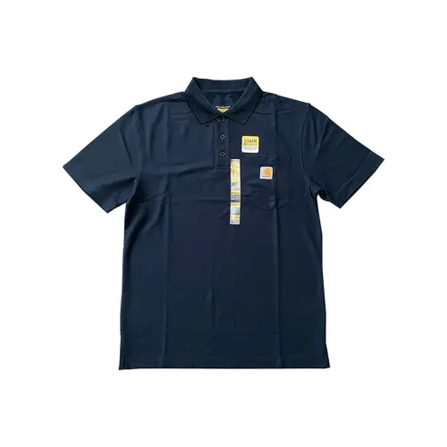 Carhartt Polo Shirts Men Navy Blue