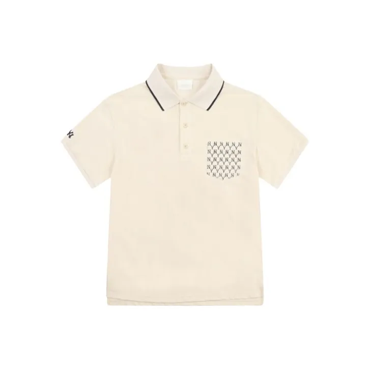 MLB New York Yankees Polo Shirts Unisex Beige-0