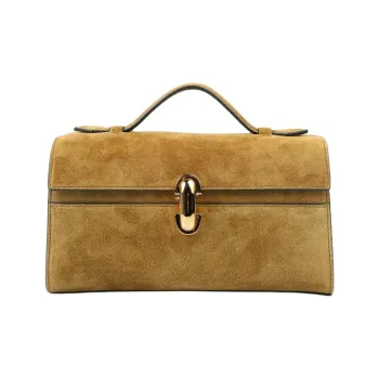 SAVETTE Calfskin Handbag Women's Dark Umber