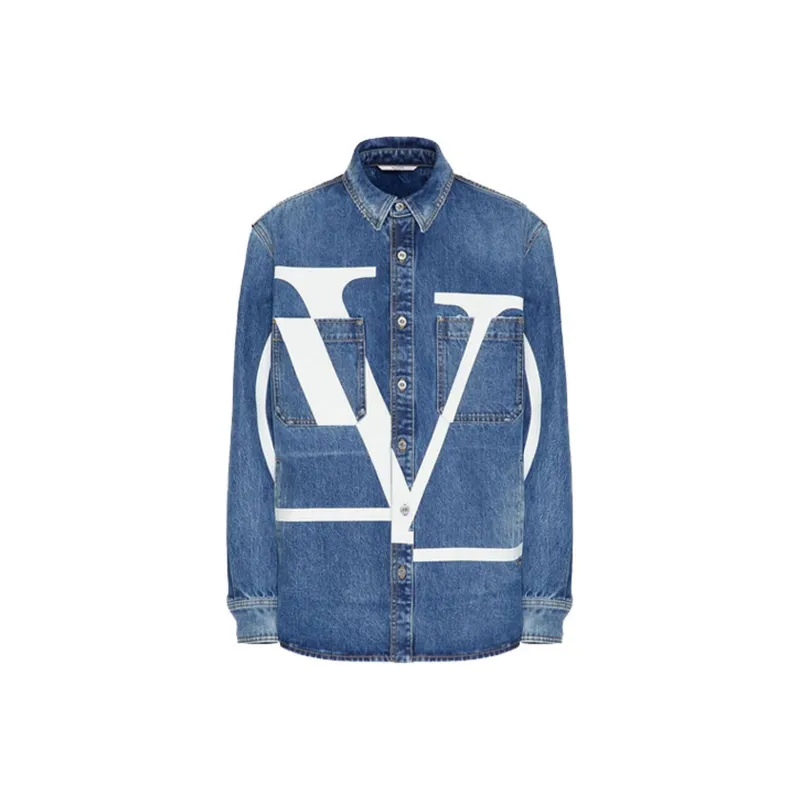 Valentino Shirt Men's Deep Navy Blue-0