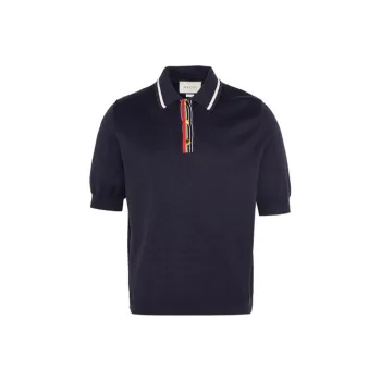 GUCCI Polo Shirts Men Navy Blue