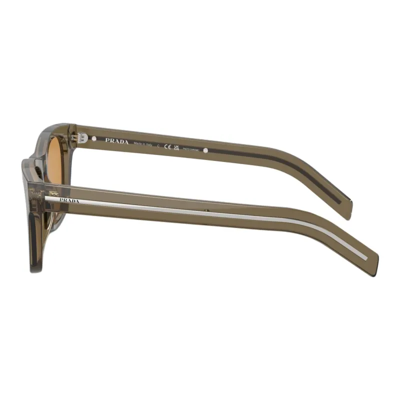 PRADA Striped Metal Detail Rectangle-frame Sunglasses-2