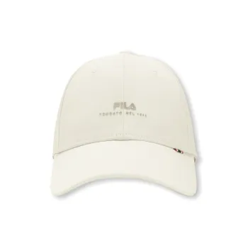 FILA Polyester Baseball Caps Unisex Steam White