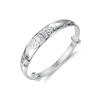 SHENGYALUO S999 Fine Silver Bangles Women's