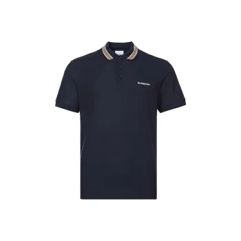 Burberry Polo Shirts Men Marine Blue