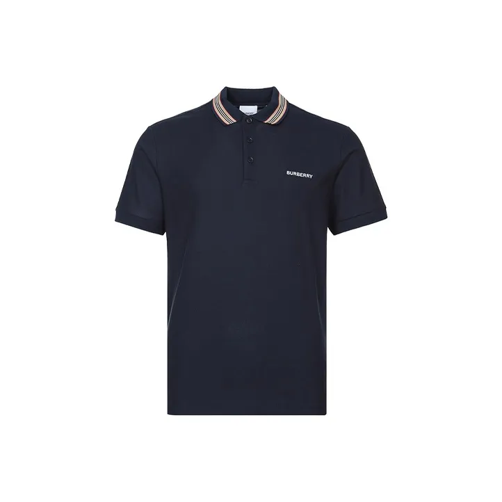 Burberry Polo Shirts Men Marine Blue-0
