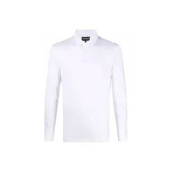 EMPORIO ARMANI Logo Detailed Long Sleeved Polo Shirt