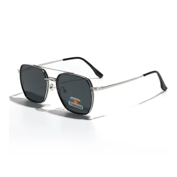 KENMO Stainless Steel AC Blue Light Blocking Film Aviator Sunglasses Unisex