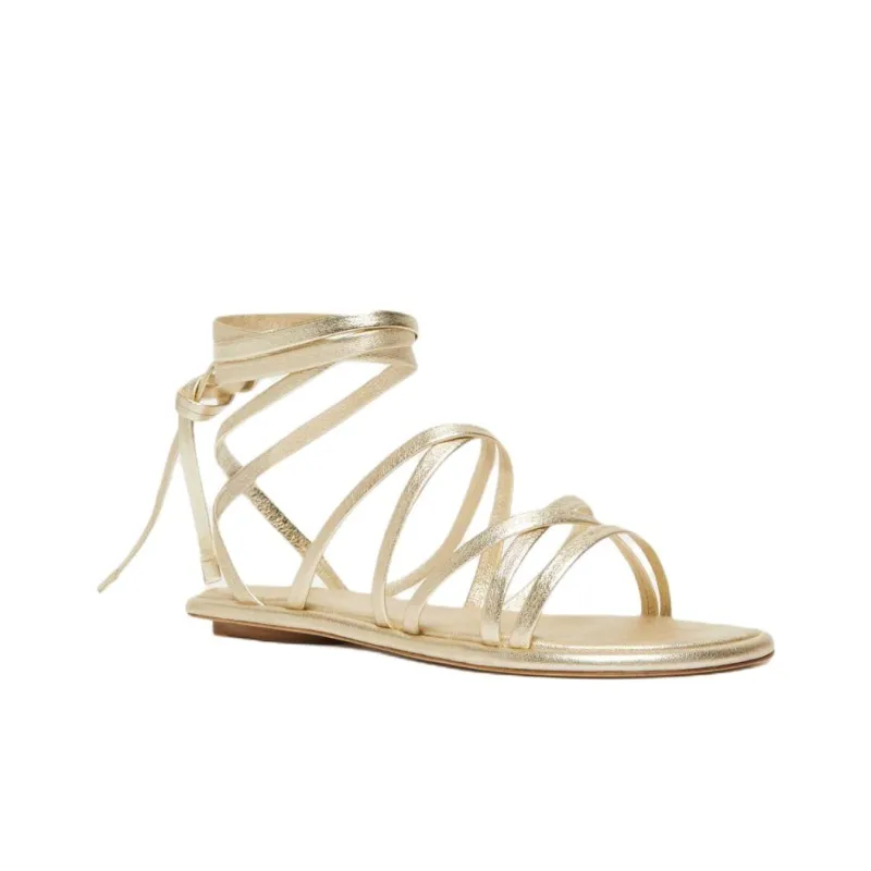 WEEKEND MaxMara One Strap Sandals Women's Gold-2