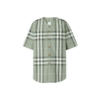 Burberry SS22 Shirt Men's Gray Green