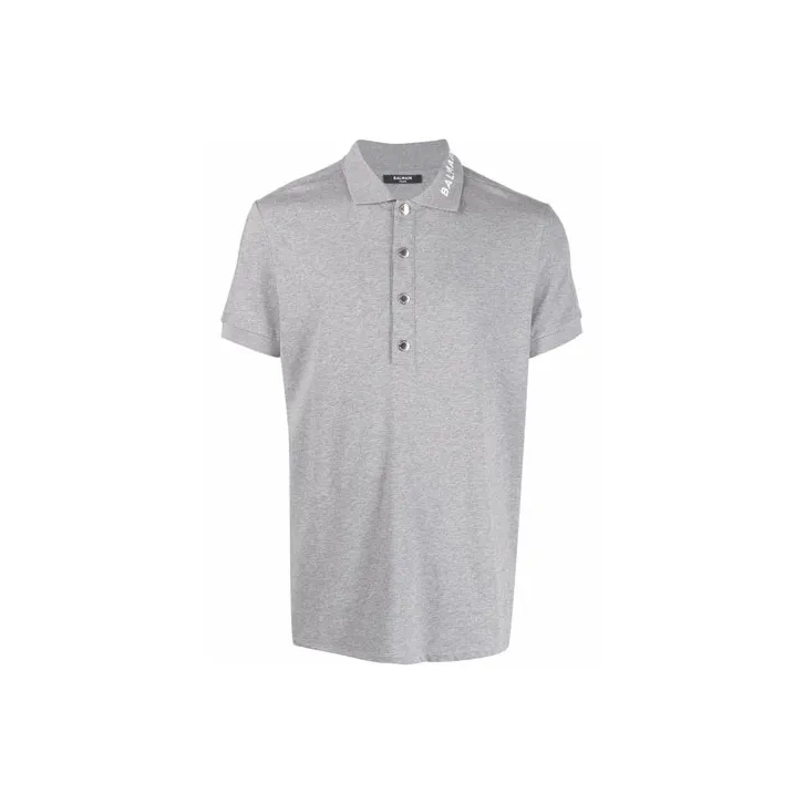 BALMAIN Polo Shirts Men Gray-0