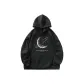 J617 Moon Hooded Fleece-Lined Pure Black