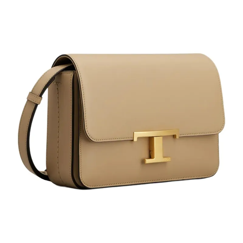 TOD'S T Timeless Calfskin Crossbody Bag Mini Women's Beige Yellow-2