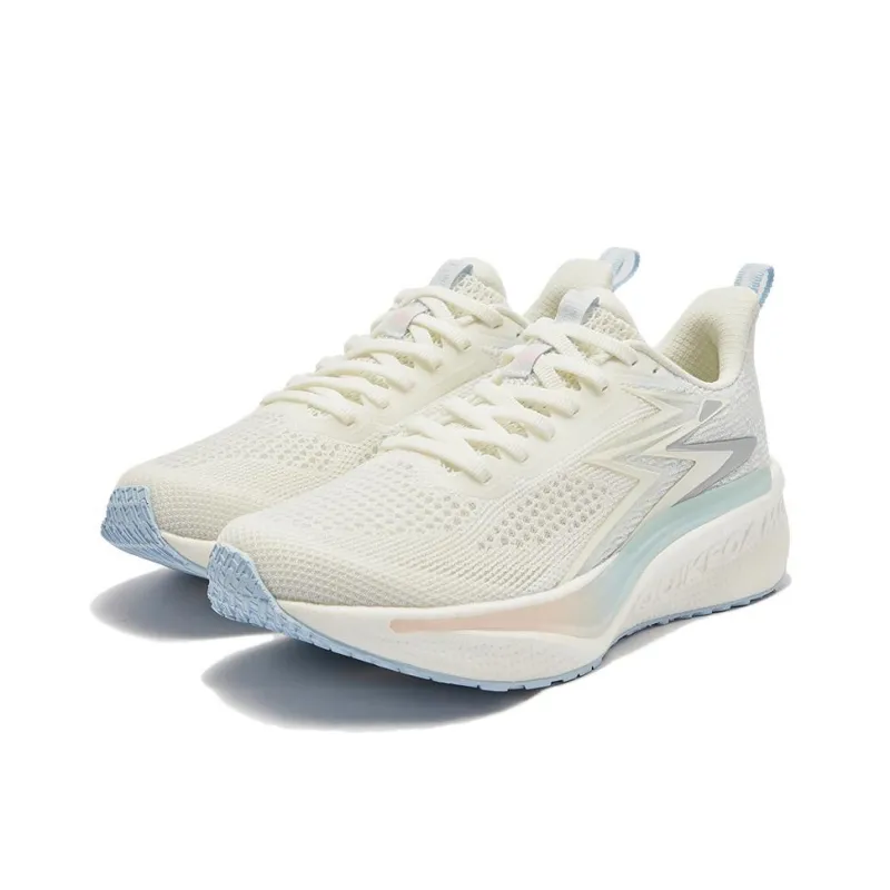 361° Abrasion Resistant Slip Resistant Low Top Casual Running Shoes Women's White Blue-2