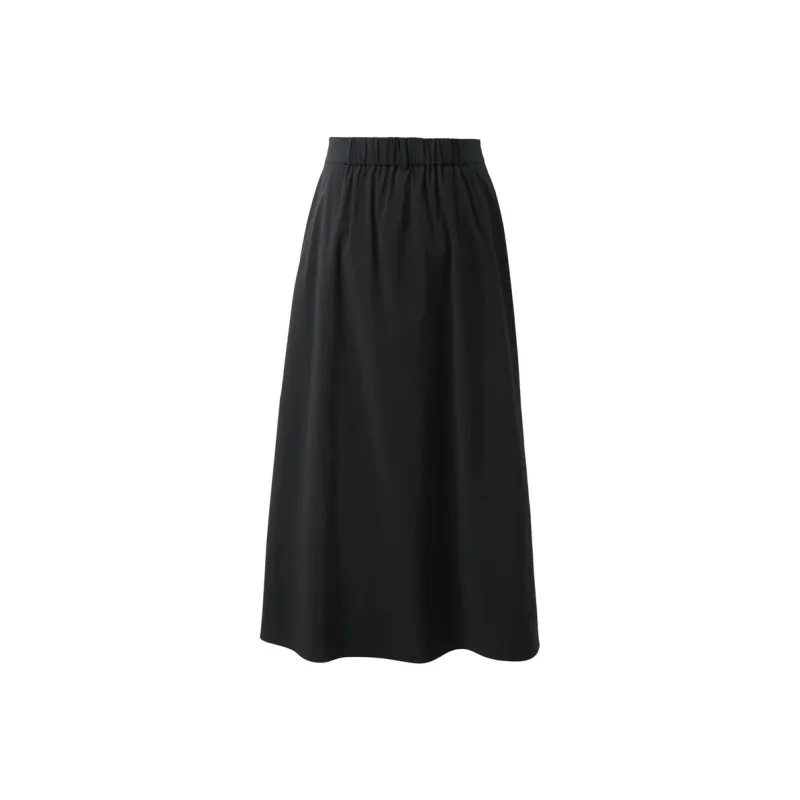 3COLOUR Casual Long Skirt Women's Classic Black-1