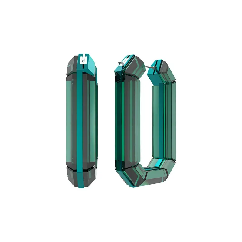 Swarovski Lucent Earrings Women's Green-1