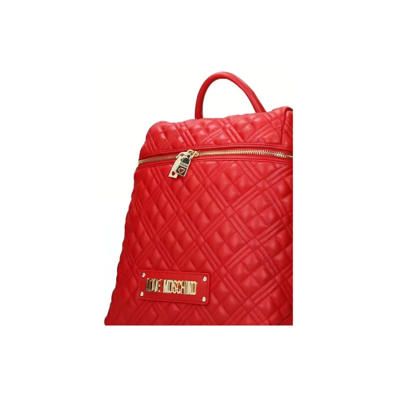 LOVE MOSCHINO Polyurethane Backpack Women's Bright Red-4