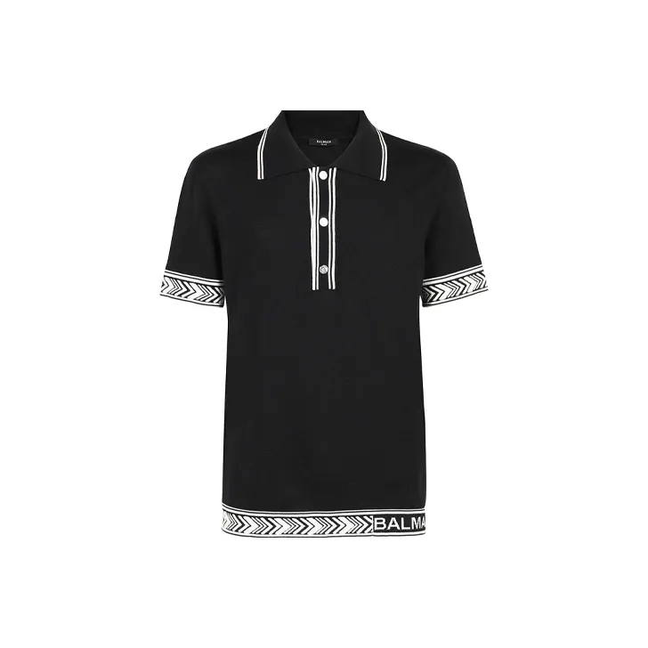 BALMAIN Polo Shirts Men Black-0