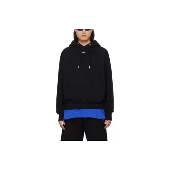 OFF-WHITE Logo-embroidered Cotton Hoodie