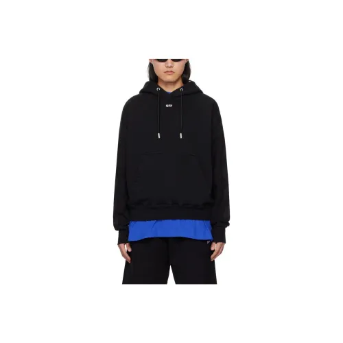 OFF WHITE Logo embroidered Cotton Hoodie