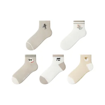 Crabsecret Ankle Socks Women's 5 Pack