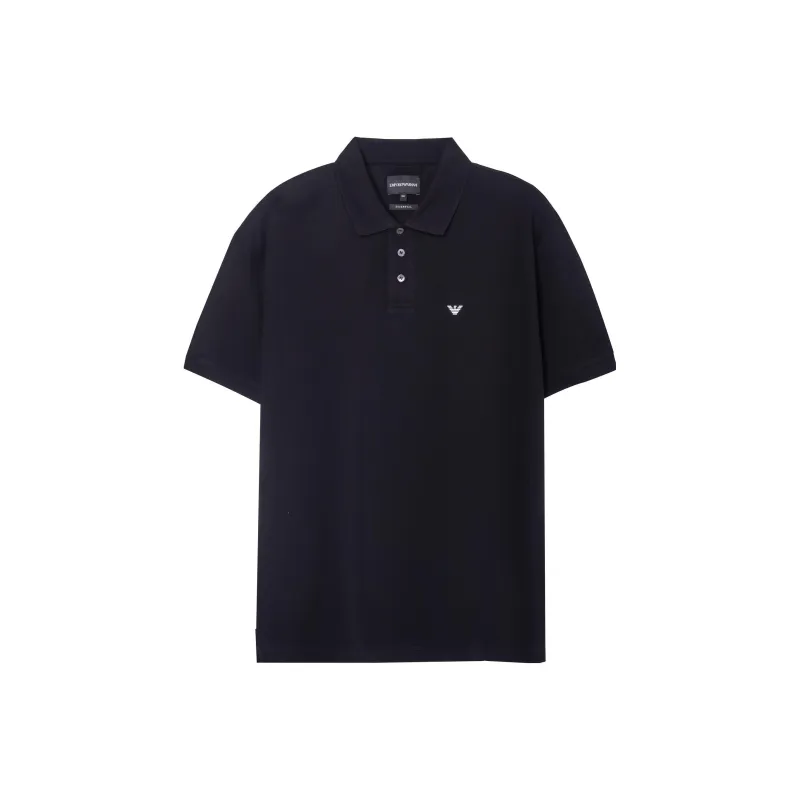 EMPORIO ARMANI Mercerised Piqué Polo Shirt With Micro Eagle-0